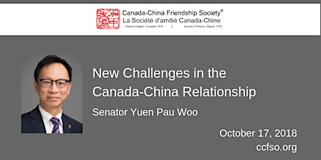 CCFSO Speaker Series - Senator Yuen Pau Woo primary image