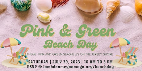 Lambda Omega Omega Pink & Green Beach Day