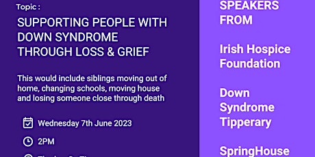Down Syndrome - Supporting people with Down Syndrome through loss & grief primary image