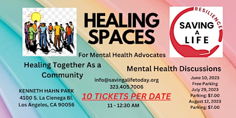 HEALING SPACES with SAVING A LIFE TODAY