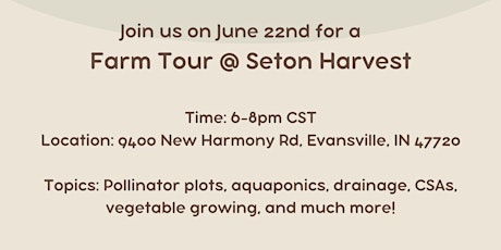 Seton Harvest Farm Tour Sponsored by PUSH-IT