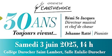 Hauptbild für Le Choeur de l'Arthémuse: 30 ans, toujours vivant