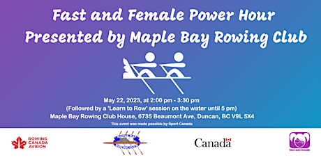 Imagen principal de Fast and Female Power Hour, presented by Maple Bay Rowing Club