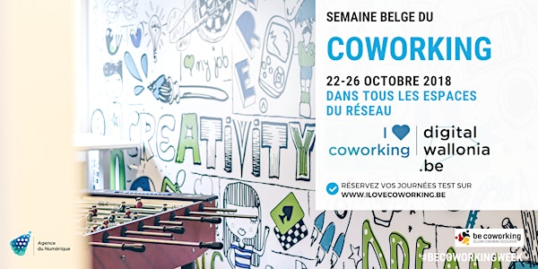 4e Semaine belge du Coworking du 22 au 26/10/18