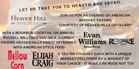To Heaven And Back!! - An American Whiskey And Food Pairing Evening primary image