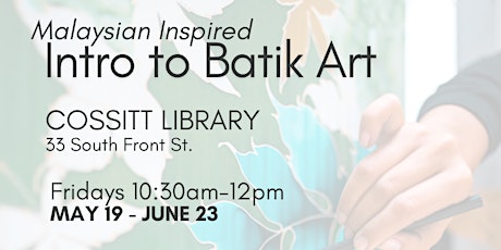 Imagen principal de Creative Aging Studio Course: Malaysian Inspired Batik Art