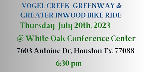 Vogel Creek Greenway and Greater Inwood Bike Ride