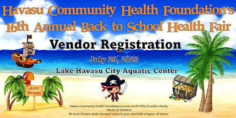 16th Annual Back to School Health Fair - Vendor Booth Registrations