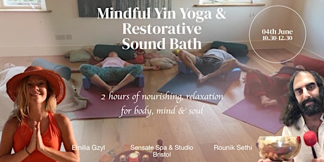 Imagen principal de Mindful Yin Yoga & Restorative Sound Bath Workshop