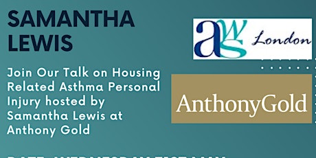 Hauptbild für Samantha Lewis Talk On Housing Related Asthma Personal Injury