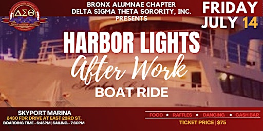 Bronx Alumnae Harbor Lights After Work Boat Ride primary image