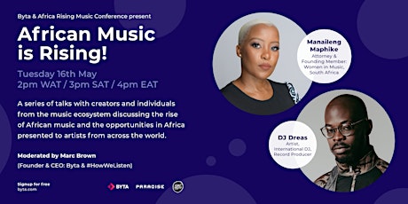 African Music is Rising! (Panel & Talk from Byta & ARMC) primary image