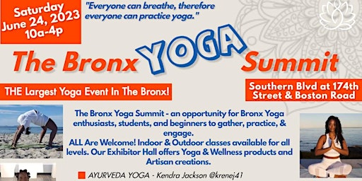 The Bronx Yoga Summit . THE Largest Yoga Gathering In The Bronx! primary image