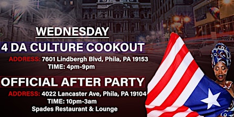 FOR DA CULTURE  COOKOUT AFTER PARTY