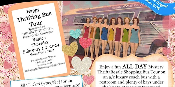 Thrifting Happy Bus Tour -2/01- VENICE -Mystery Resale Shopping Valentine's