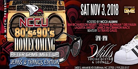 NCCU 80's & 90's HomeComing After Game Meet Up primary image