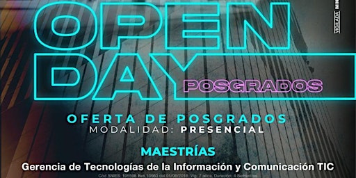 Imagen principal de Open Day Presencial Posgrados 2023-2