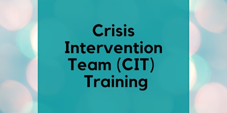 40-Hour CIT Training *FOR LAW ENFORCEMENT ONLY primary image