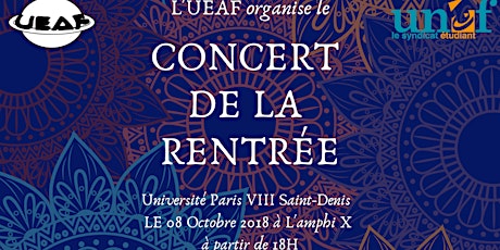 Image principale de L'UEAF-UNEF organisent le Concert de la rentrée