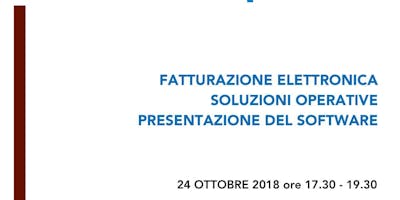 Fatturazione elettronica. Soluzioni operative. Presentazione del software Fatturazione elettronica. Soluzioni operative. Presentazione del software