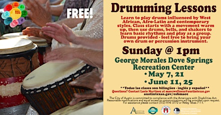 Drumming Lessons at George Morales Dove Springs Rec Center