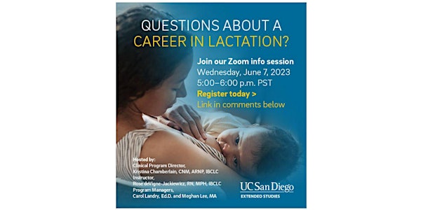 UC San Diego Extended Studies Lactation Info Session