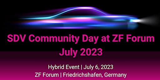 SDV Community Day at ZF Forum - July 2023 primary image