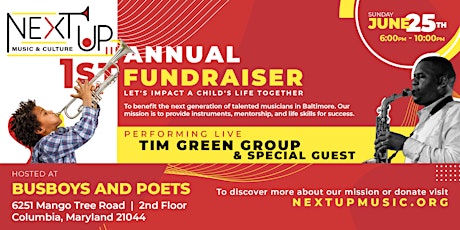 Next Up Music & Culture, 1st Annual Fundraiser and Dinner