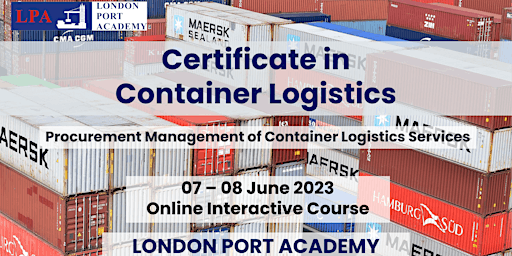 Image principale de Certificate in Container Logistics