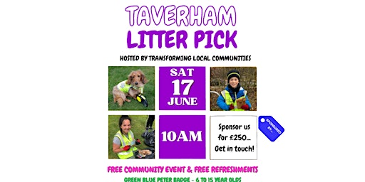 Taverham Litter Pick - Saturday 17th June @ 10am primary image