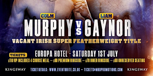 CLOSE ENCOUNTER  Colm Murphy v Liam Gaynor 2        The Rematch primary image