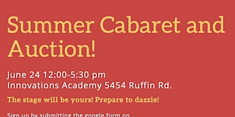 1st Annual  Summer  charity auction and cabaret