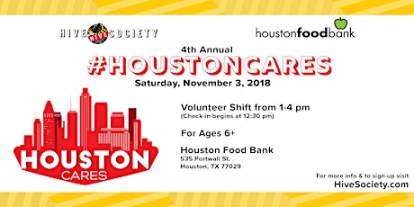 The Hive Society's 4th Annual #HoustonCares Service Project primary image