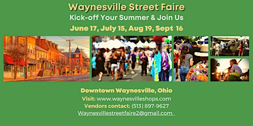 Waynesville Street Faire  - Sponsored by Waynesviille Merchant Association primary image