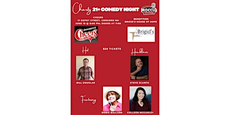 21+ Charity Comedy Night at Cheers NH to benefit Brigid's House of Hope!