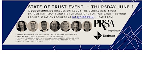 Image principale de State of Trust Luncheon– Presented by PRSA Oregon & Co-Hosted with Edelman