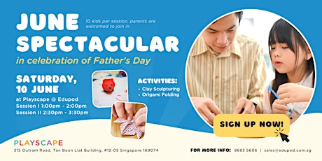 Come celebrate Father's Day at Playscape