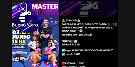 Imagen principal de Másterclass BUENA VIBRA con Damián Cavallotti