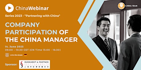 Company Participation of the China Manager