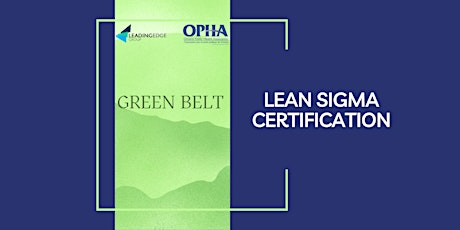 Primaire afbeelding van Lean Sigma Green Belt Virtual Training