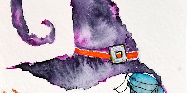 Wine and Watercolors with Chris Blevins - Witch Hat and Broom
