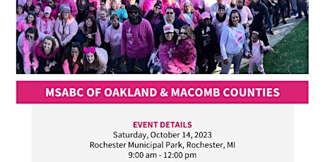 Making Strides Against Breast Cancer Oakland & Macomb Counties Walk