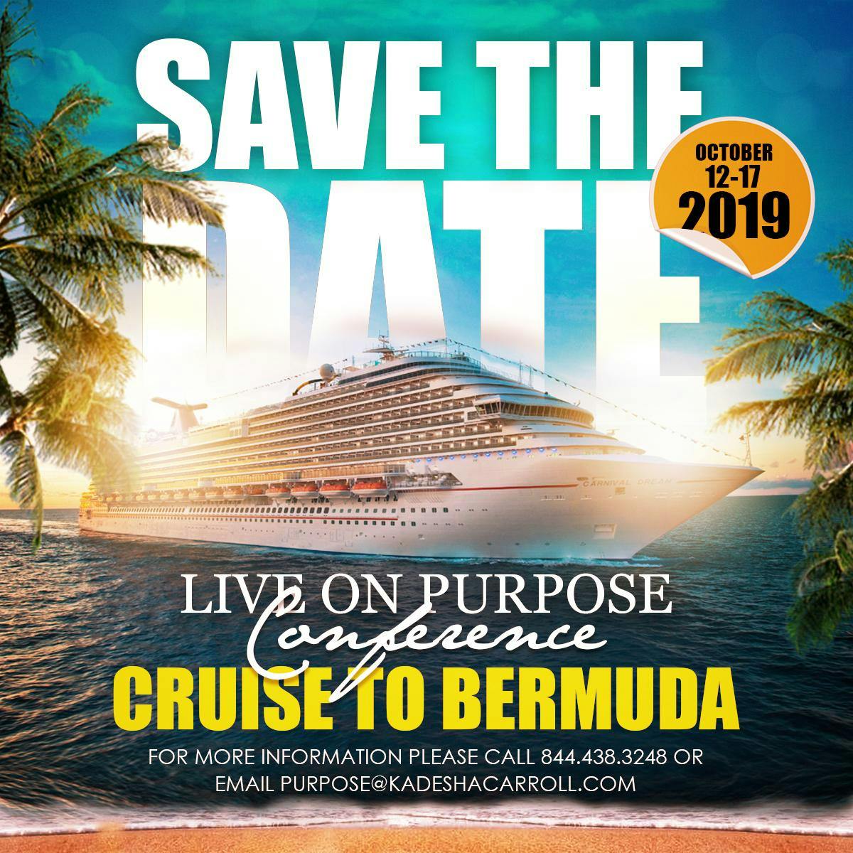 Live on Purpose Conference - Cruise to Bermuda!