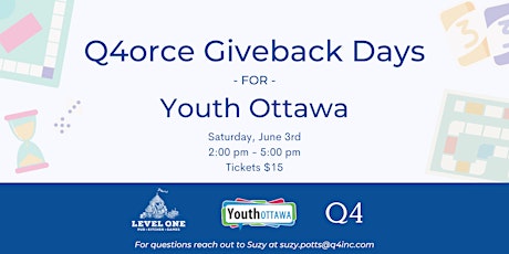 Q4orce Giveback Days for Youth Ottawa