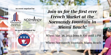 FRENCH OUTDOOR MARKET ON NORMANDY ISLES  MAY 28th ! primary image