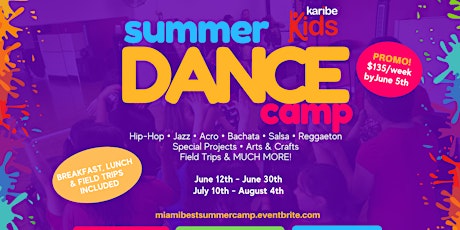 Primaire afbeelding van Summer Dance Camp KaribeKids - Ages 4 & Up