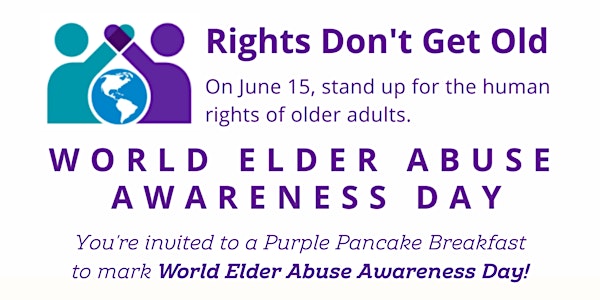 Purple Pancake Breakfast in Honour of World Elder Abuse Awareness Day