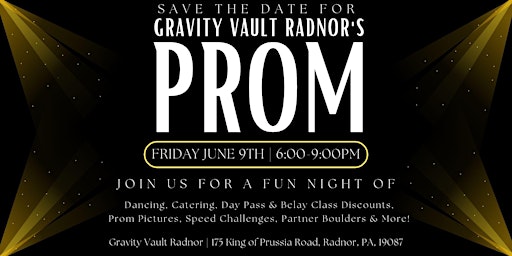 Prom at Gravity Vault Radnor!