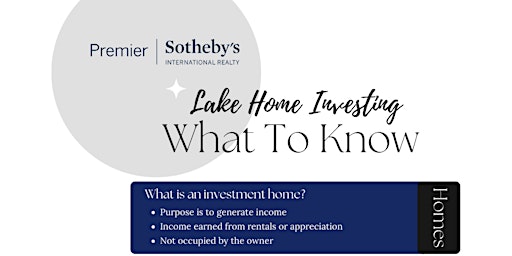 Lake Home Investment Properties