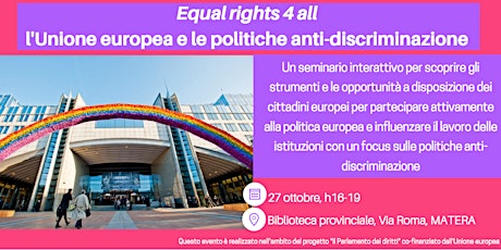 Immagine principale di Seminario "Equal rights 4 all": l'Unione europea e le politiche anti-discriminazione 